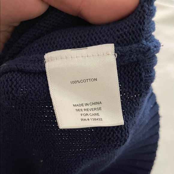 ModCloth Navy Sweater with Multicolor Pattern - Picture 4 of 4